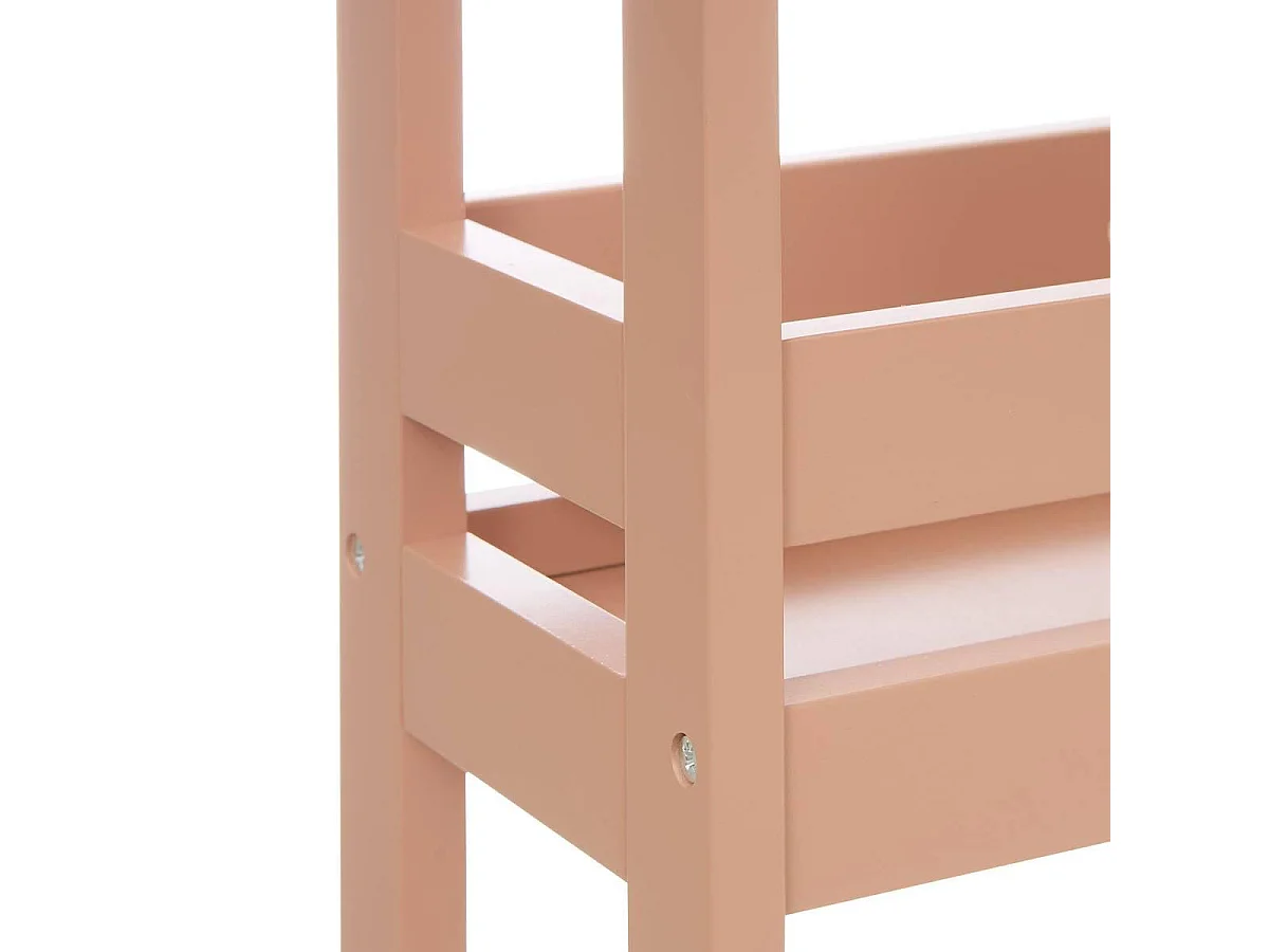 Desserte Salle de Bain 3 Niveaux "Colorama" 75cm Rose Blush