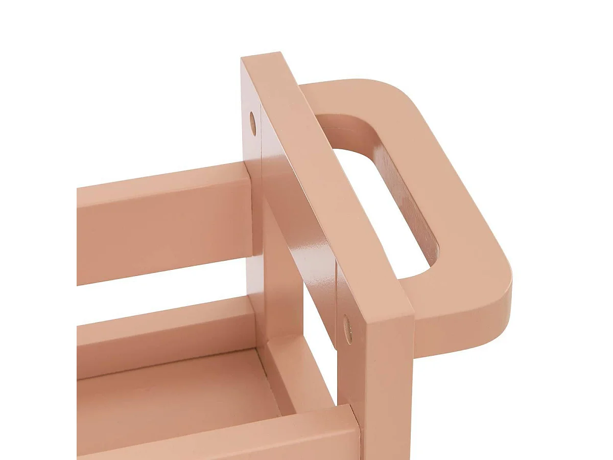 Desserte Salle de Bain 3 Niveaux "Colorama" 75cm Rose Blush