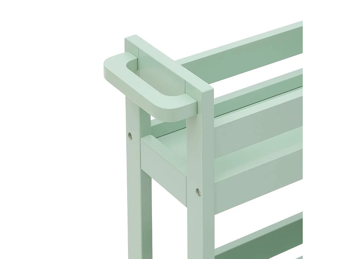 Desserte Salle de Bain 3 Niveaux "Colorama" 75cm Vert Céladon