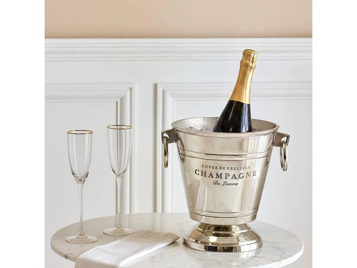 Seau à Champagne "Cuvée de Prestige" 30cm Argent