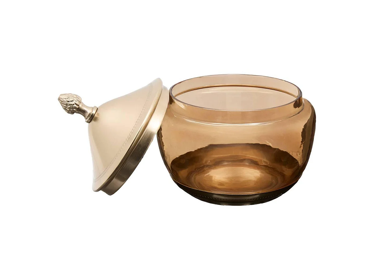 Boîte Déco en Verre "Lalie" 16cm Multicolore