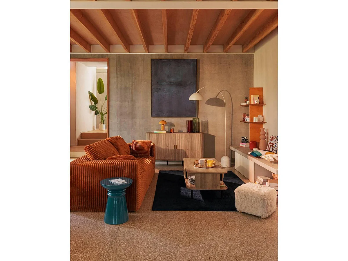 Plateau Déco en Métal "Tayma" 35cm Doré