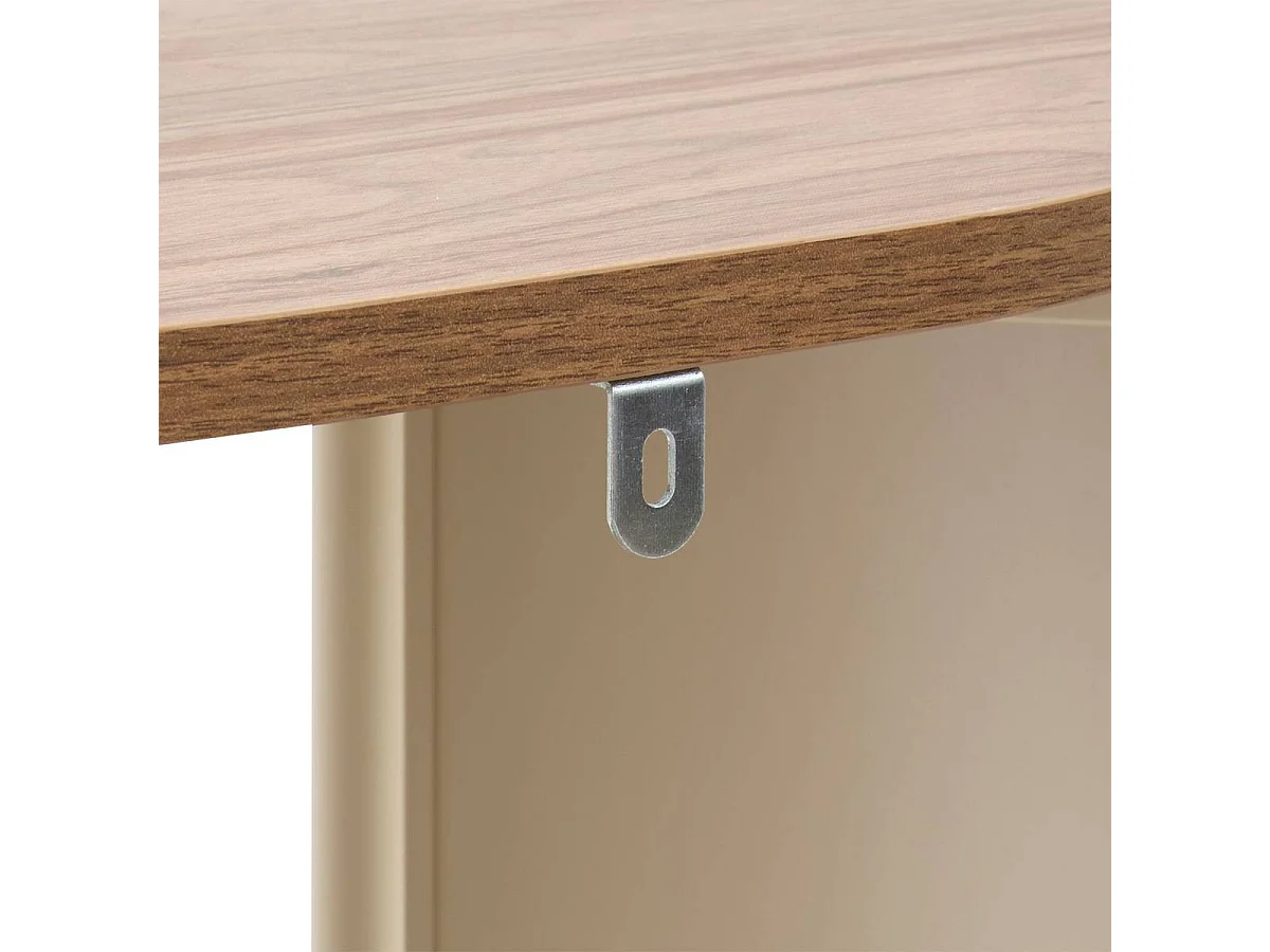 Étagère Salle de Bain 3 Niveaux "Argiléo" 74cm Beige