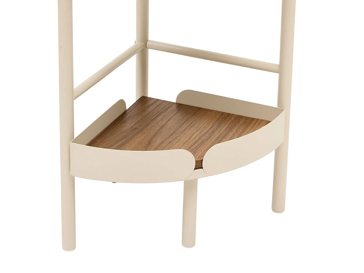 Étagère d'Angle Salle de Bain 3 Niveaux "Argiléo" 34cm Beige
