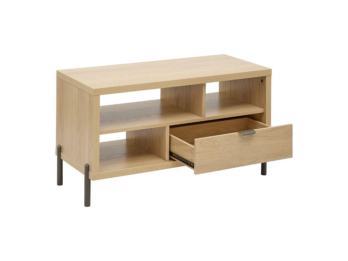 Table Basse Avec Tiroir "Alvo" 92cm Beige