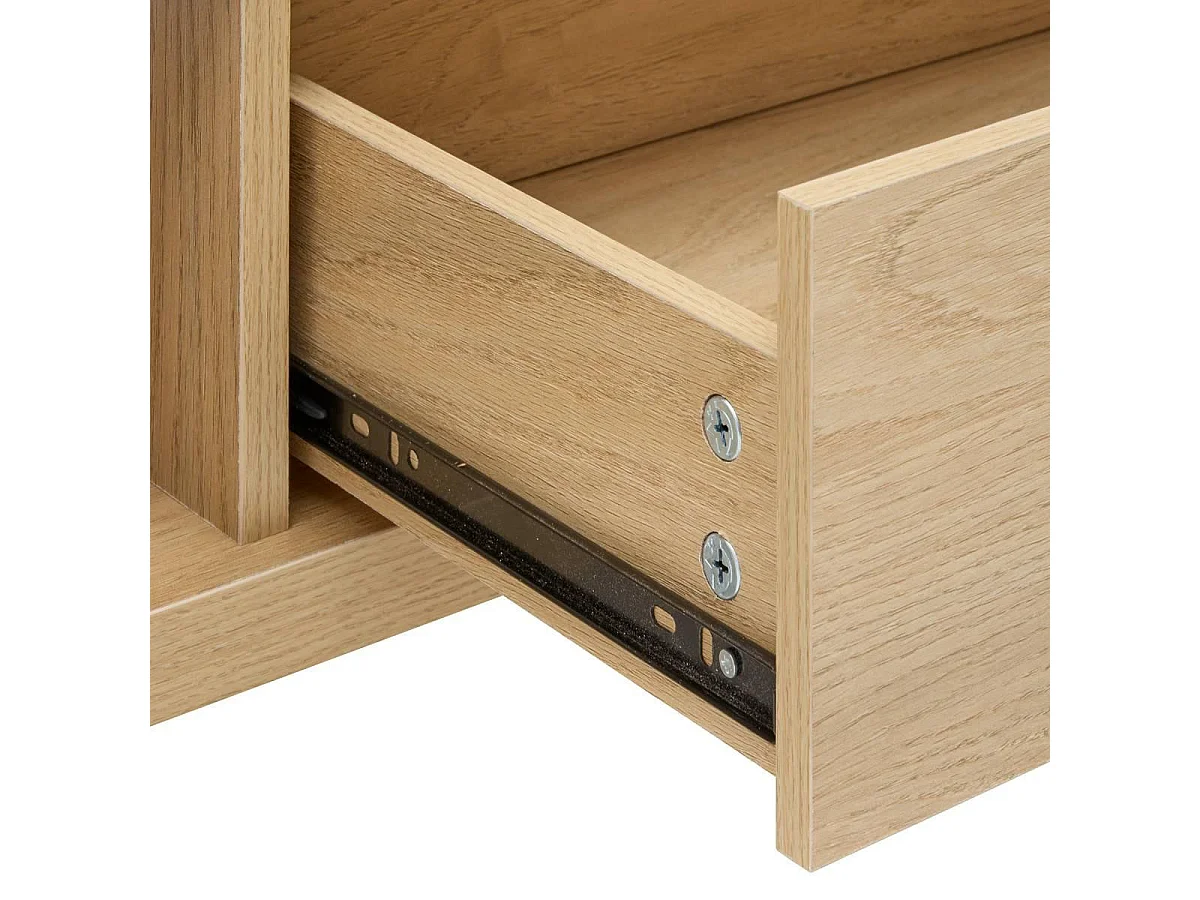 Table Basse Avec Tiroir "Alvo" 92cm Beige