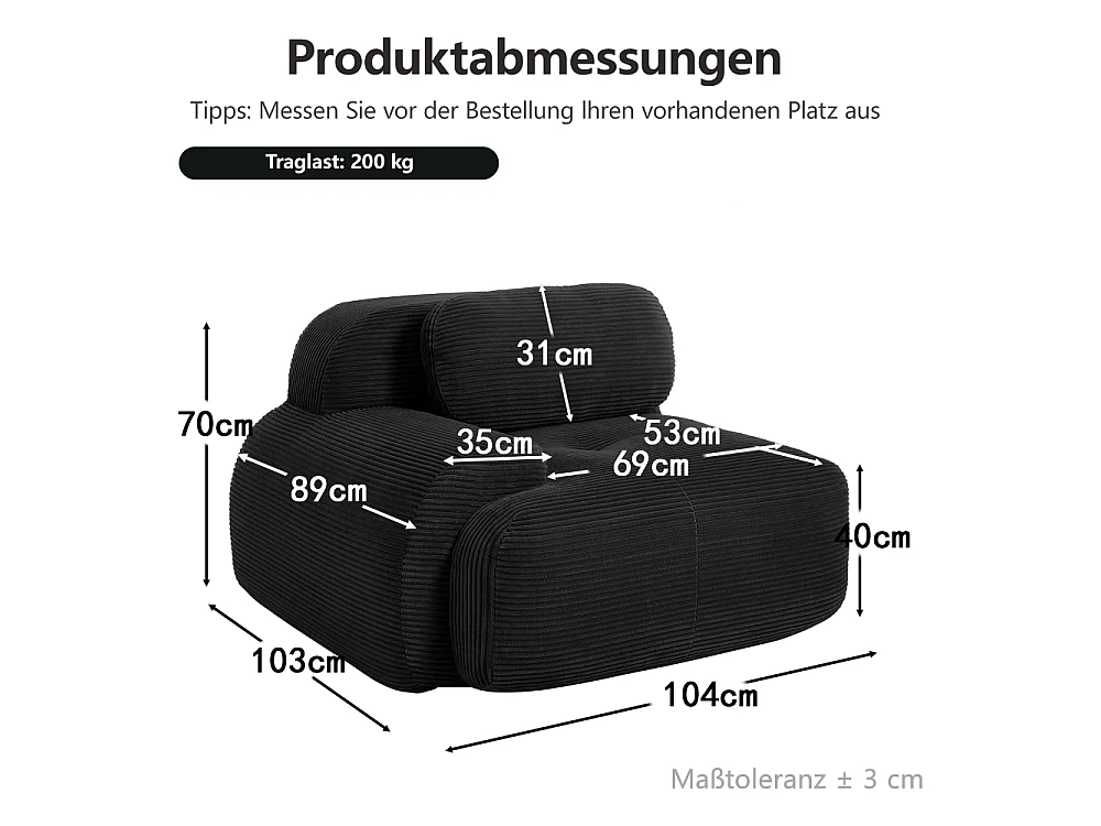 Sofá esquinero modular de pana con cojines, reposabrazos ergonómicos y confort premium