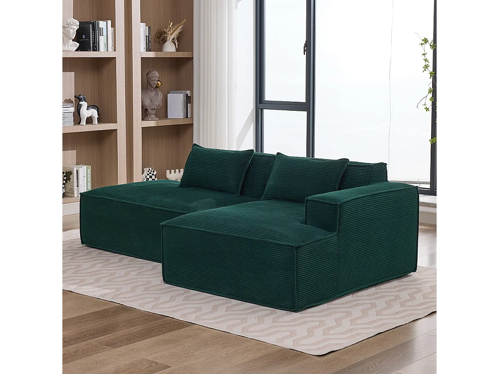 Stoffen bank 235 cm Compact met kussens en veren In zakken, comfortabel en modern