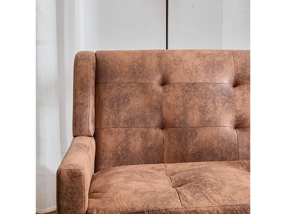 Premium linnen 2-zitsbank met schuim met hoge dichtheid en houten antislippoten – comfort en elegantie