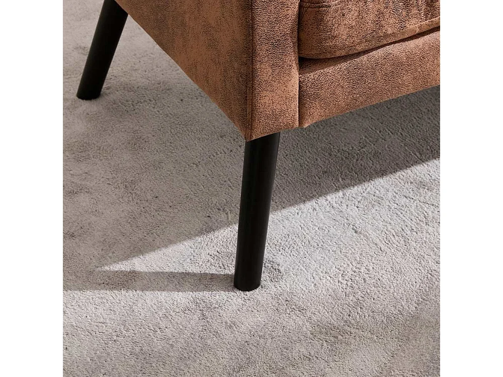 Premium linnen 2-zitsbank met schuim met hoge dichtheid en houten antislippoten – comfort en elegantie