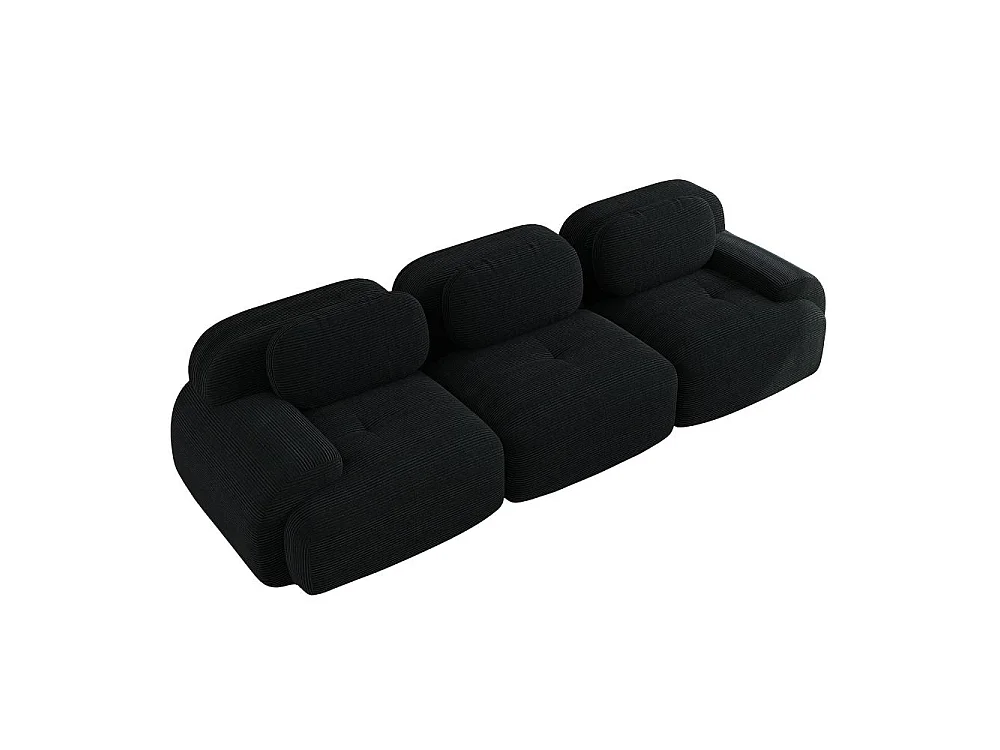 Canapé 3 places en Cordstoff Premium, modulable, accoudoirs ergonomiques