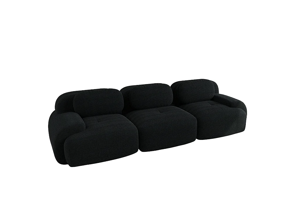 Canapé 3 places en Cordstoff Premium, modulable, accoudoirs ergonomiques
