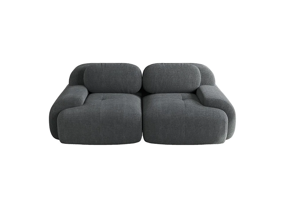 Canapé Loveseat modulable 82'' en velours côtelé, accoudoirs courbés, coussins élastiques, salon et chambre