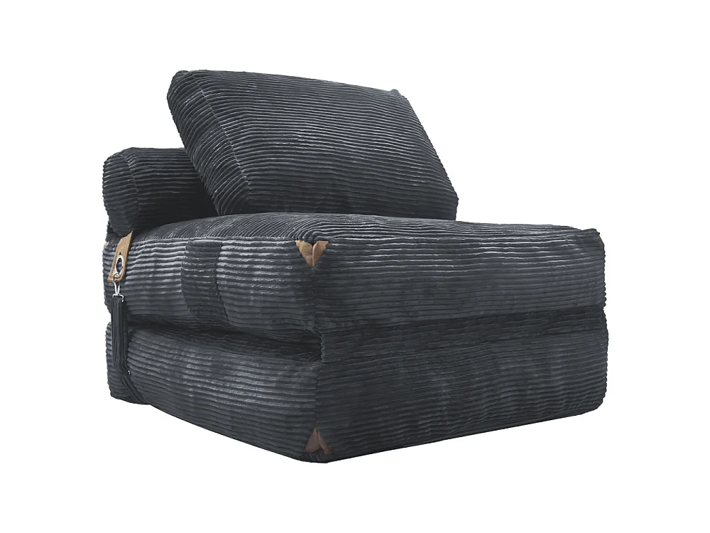 Modernes 1-Sitzer-Umbau-Loungesofa mit integriertem Stauraum, hochelastischem Kissen und eleganten Pompons