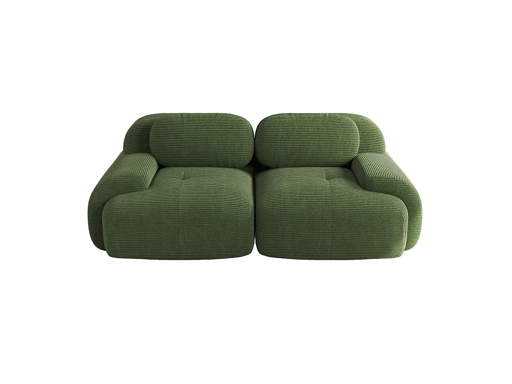 Loveseat 82'' modulaire bank in corduroy, gebogen armleuningen, elastische kussens, woon- en slaapkamer
