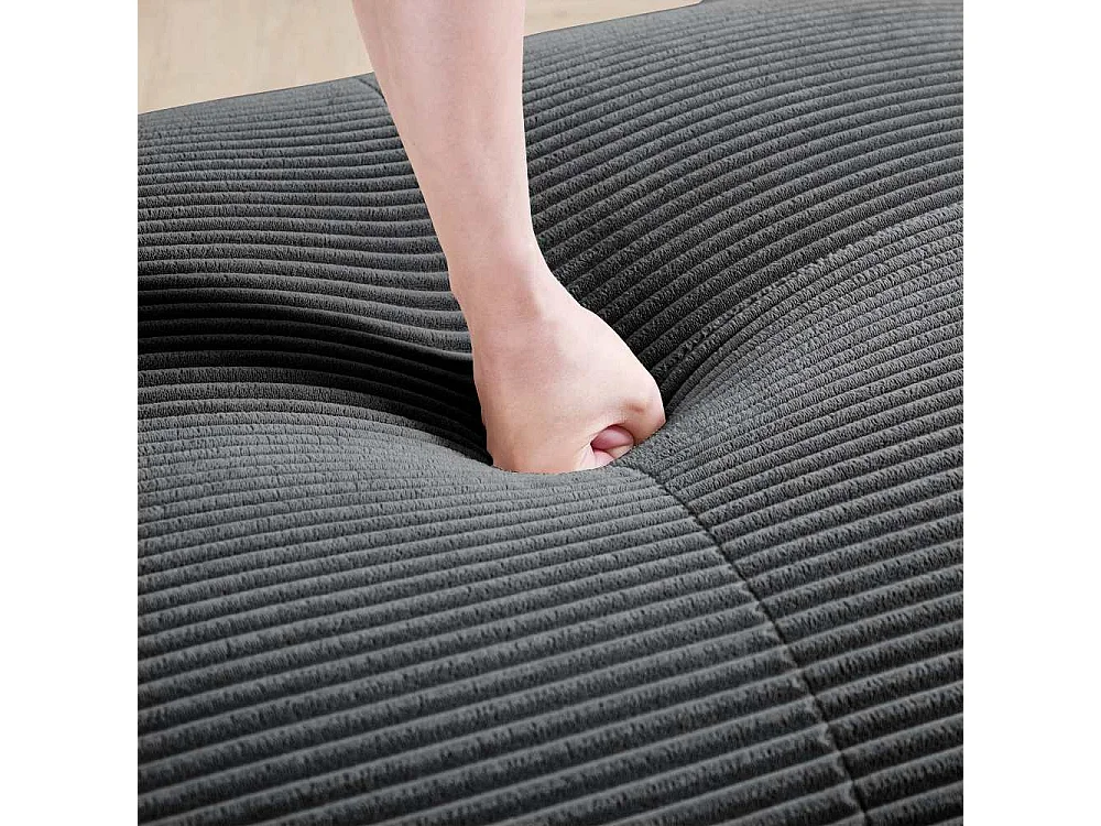 Modulares 2-Sitzer-Samtsofa mit Chaiselongue, rutschfesten, ergonomischen Armlehnen