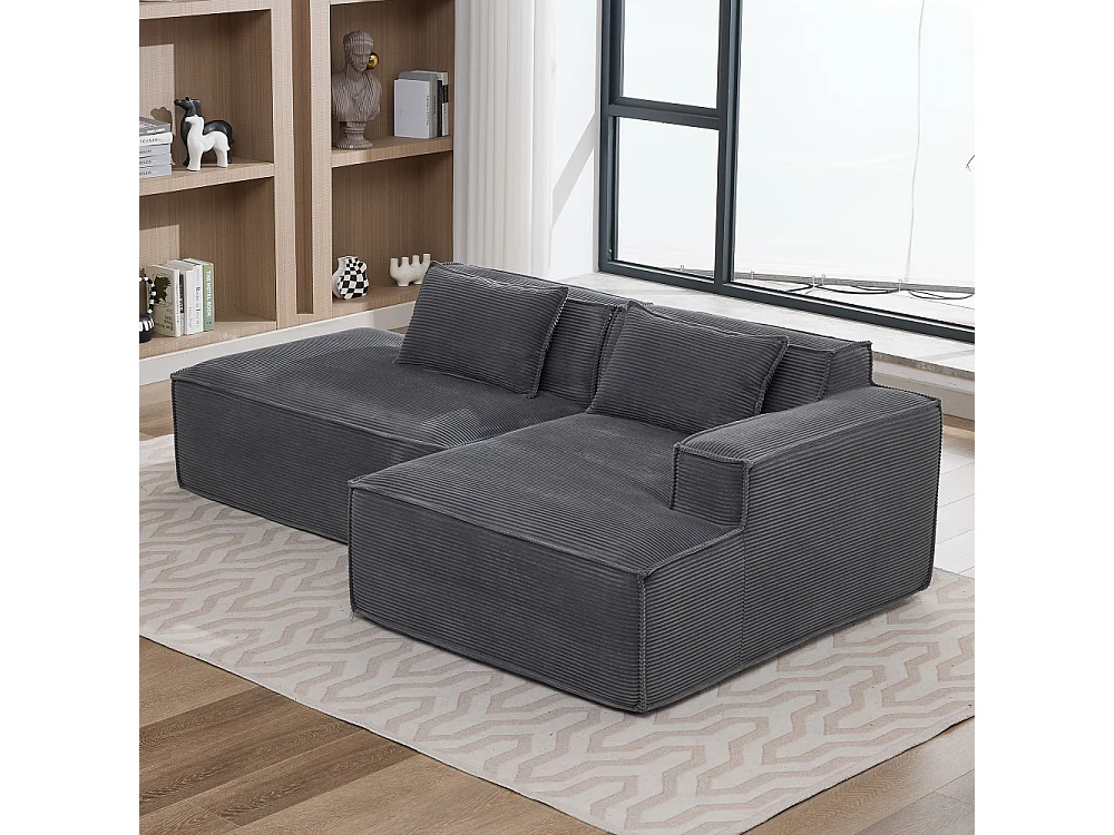Canapé en Tissu 235 cm Compact avec Coussins et Ressorts Ensachés, Confortable et Moderne