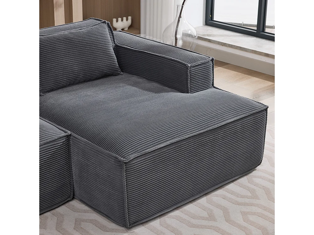 Canapé en Tissu 235 cm Compact avec Coussins et Ressorts Ensachés, Confortable et Moderne