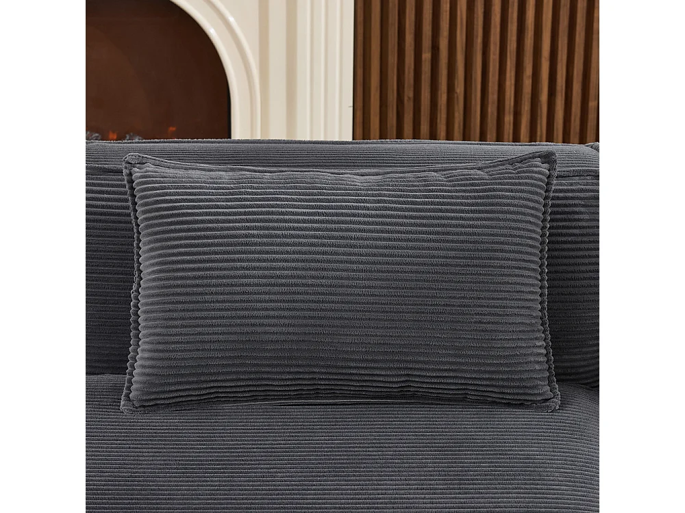 Canapé en Tissu 235 cm Compact avec Coussins et Ressorts Ensachés, Confortable et Moderne