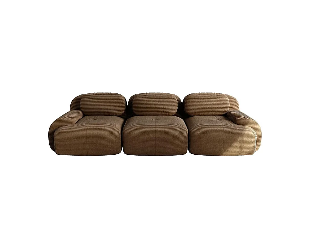 Canapé 3 places en Cordstoff Premium, modulable, accoudoirs ergonomiques