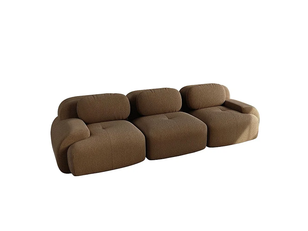 Canapé 3 places en Cordstoff Premium, modulable, accoudoirs ergonomiques