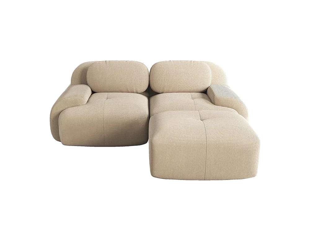 82'' modulares Sofa aus weichem Cord, gebogene Armlehnen, hochelastischer Schaumstoff, gebrauchsfertig