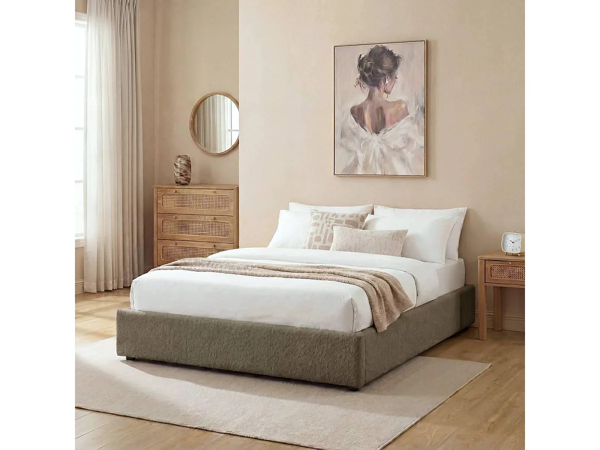Cadre de Lit Coffre Adulte "Luna" 160x200cm Vert