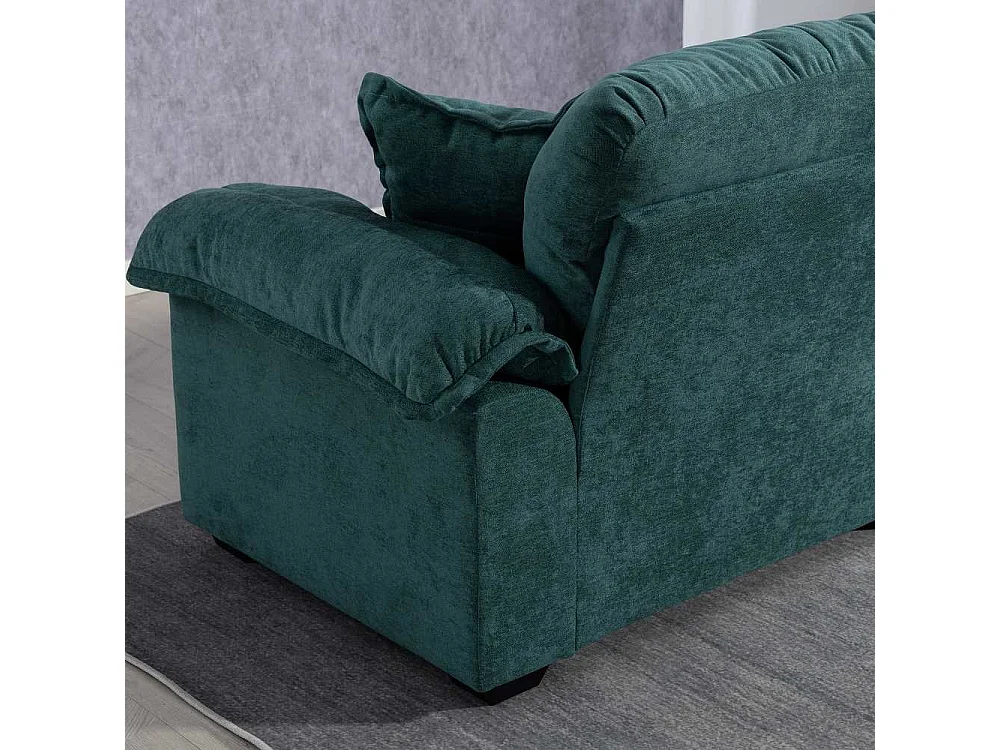 Bank van 213 cm met dubbele kussens en veren van traagschuim – Comfortabele 2-3 zitplaatsen voor kleine woonkamers