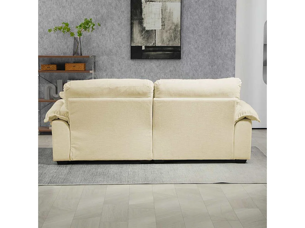 213 cm großes Sofa mit doppelten Memory-Schaum-Kissen und Federn – bequeme 2–3 Sitzplätze für kleine Wohnzimmer