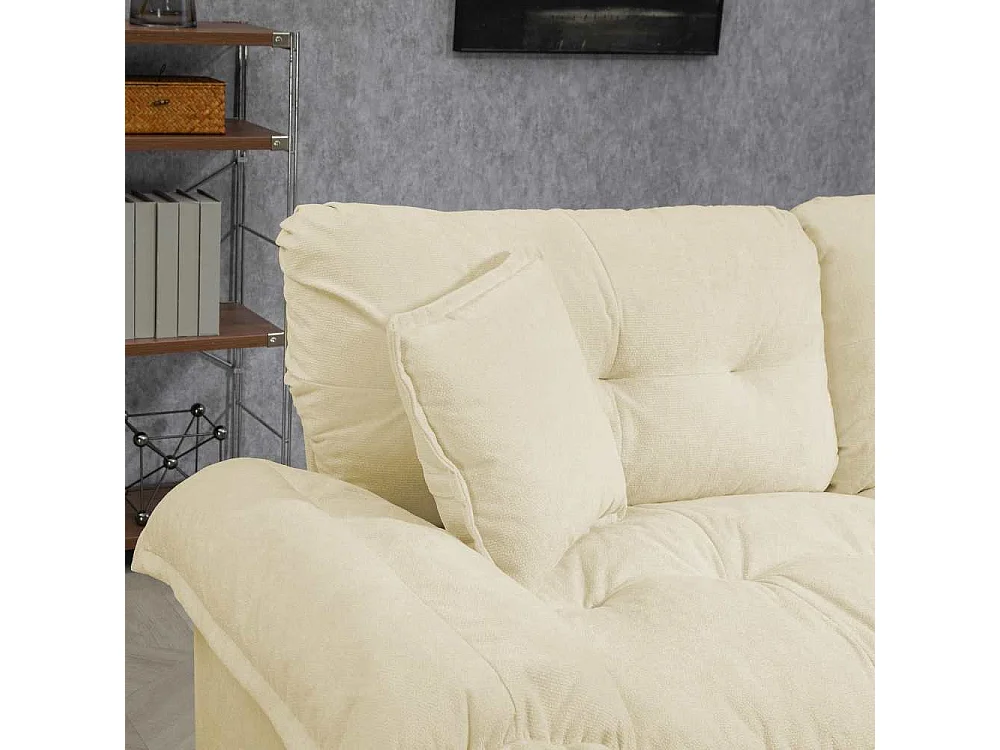 213 cm großes Sofa mit doppelten Memory-Schaum-Kissen und Federn – bequeme 2–3 Sitzplätze für kleine Wohnzimmer