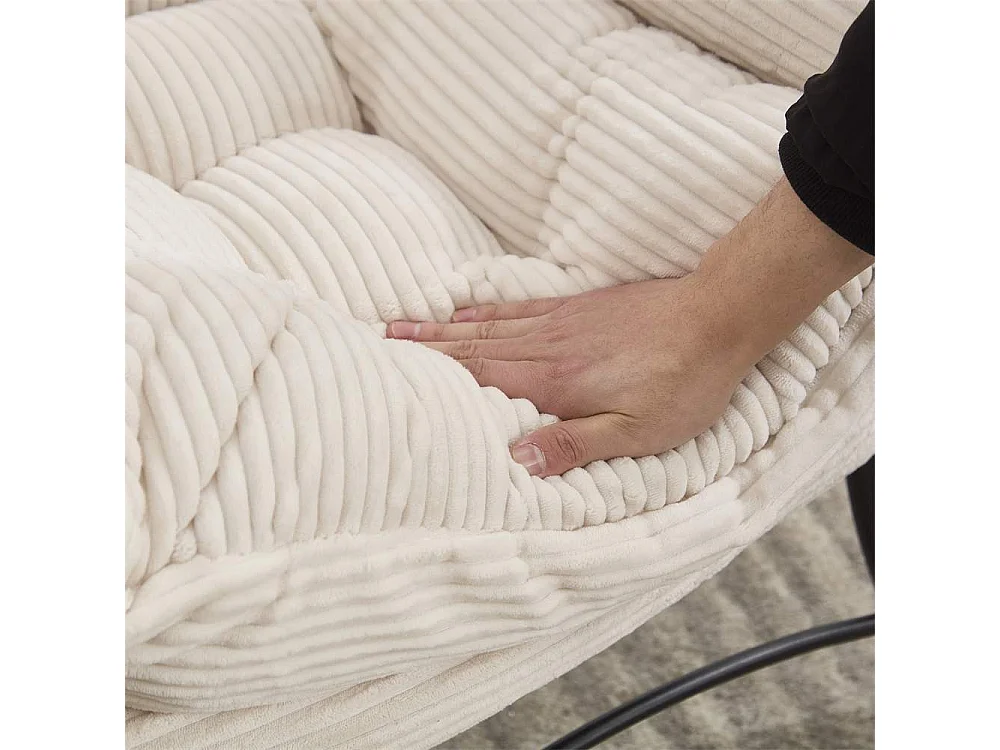 Poltrona Pigrizia con Pouf, Sedia Lounge Moderna con Braccioli e Tasca Laterale, Poltrona da Lettura Imbottita Ergonomica con Poggiapiedi