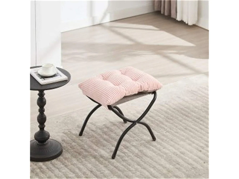 Chaise Longue Ergonomique avec Ottoman et Pochette Latérale, Fauteuil Lounge Confortable en Coton PP, Relaxation et Rangement Pratique, rose