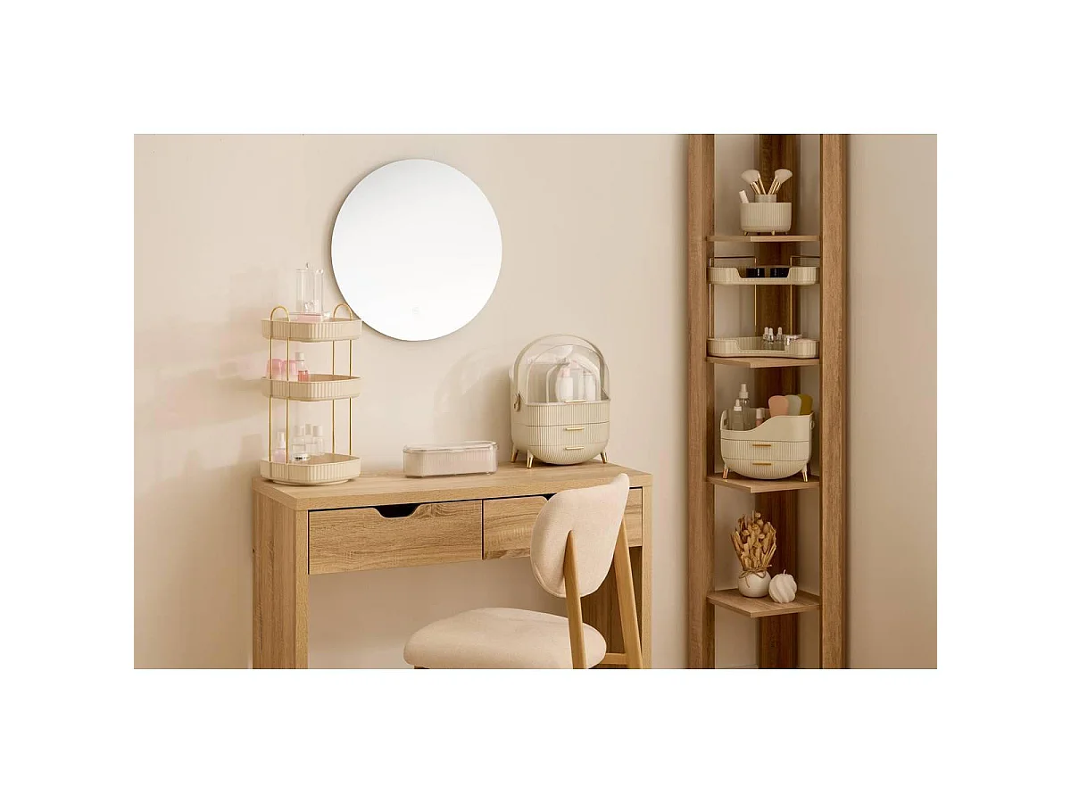 Étagère d'Angle Salle de Bain 2 Niveaux "Alba" 29cm Blanc