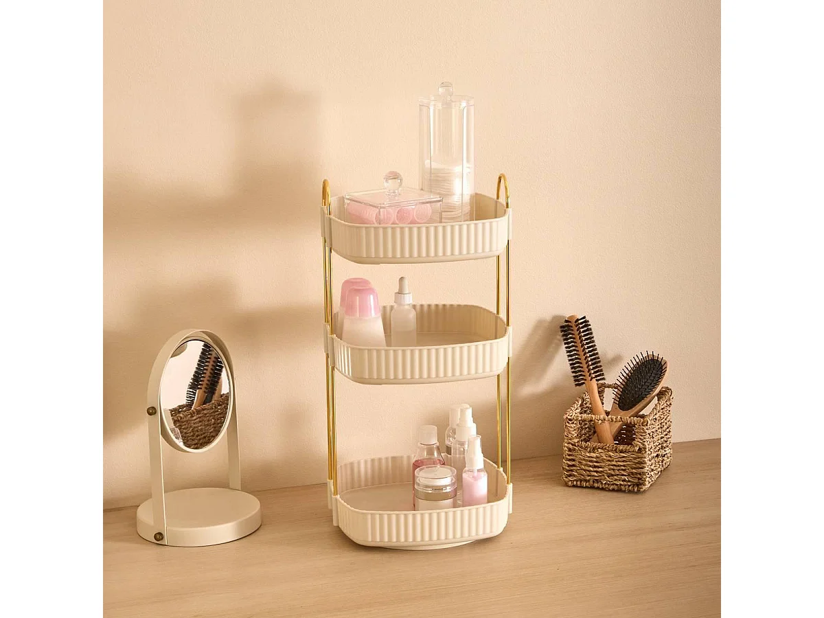 Étagère Salle de Bain 3 Niveaux "Alba" 46cm Blanc