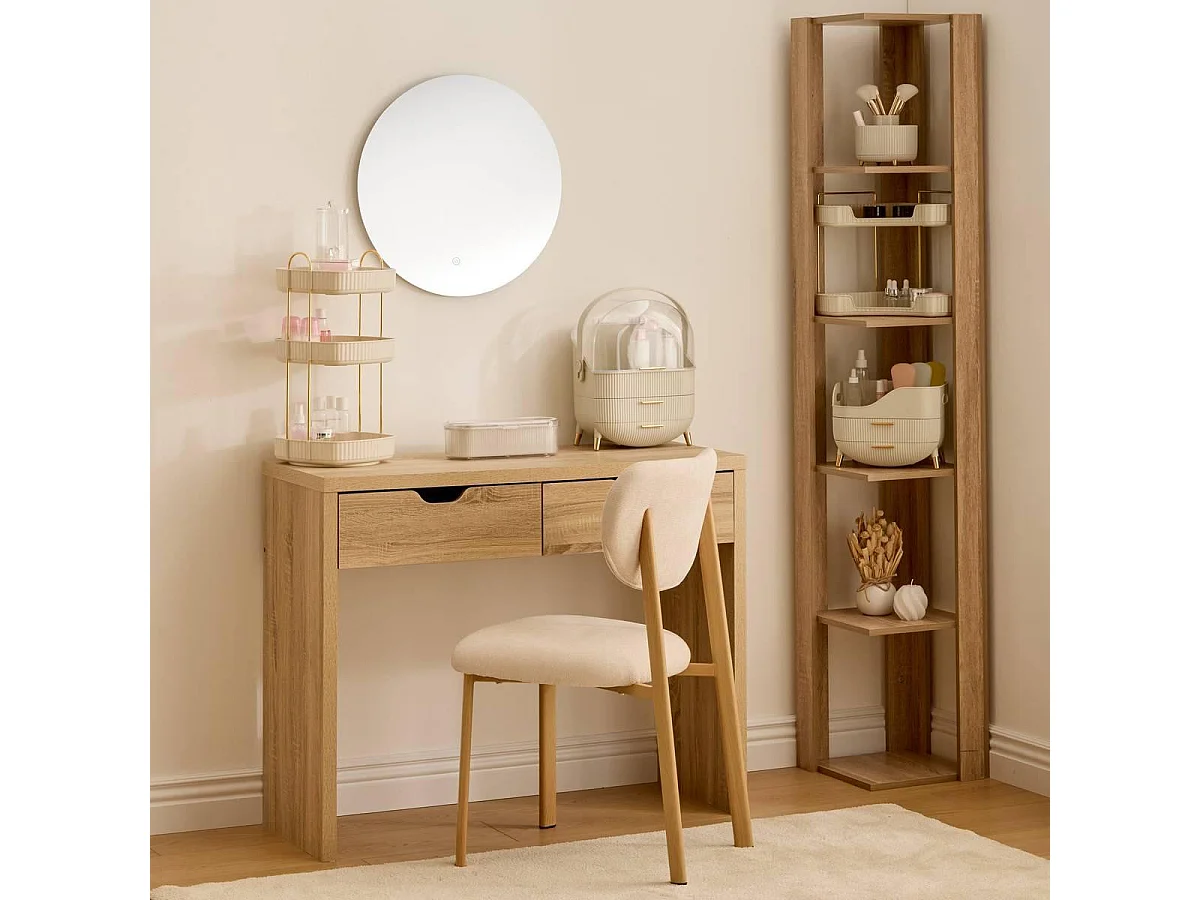 Étagère Salle de Bain 3 Niveaux "Alba" 46cm Blanc