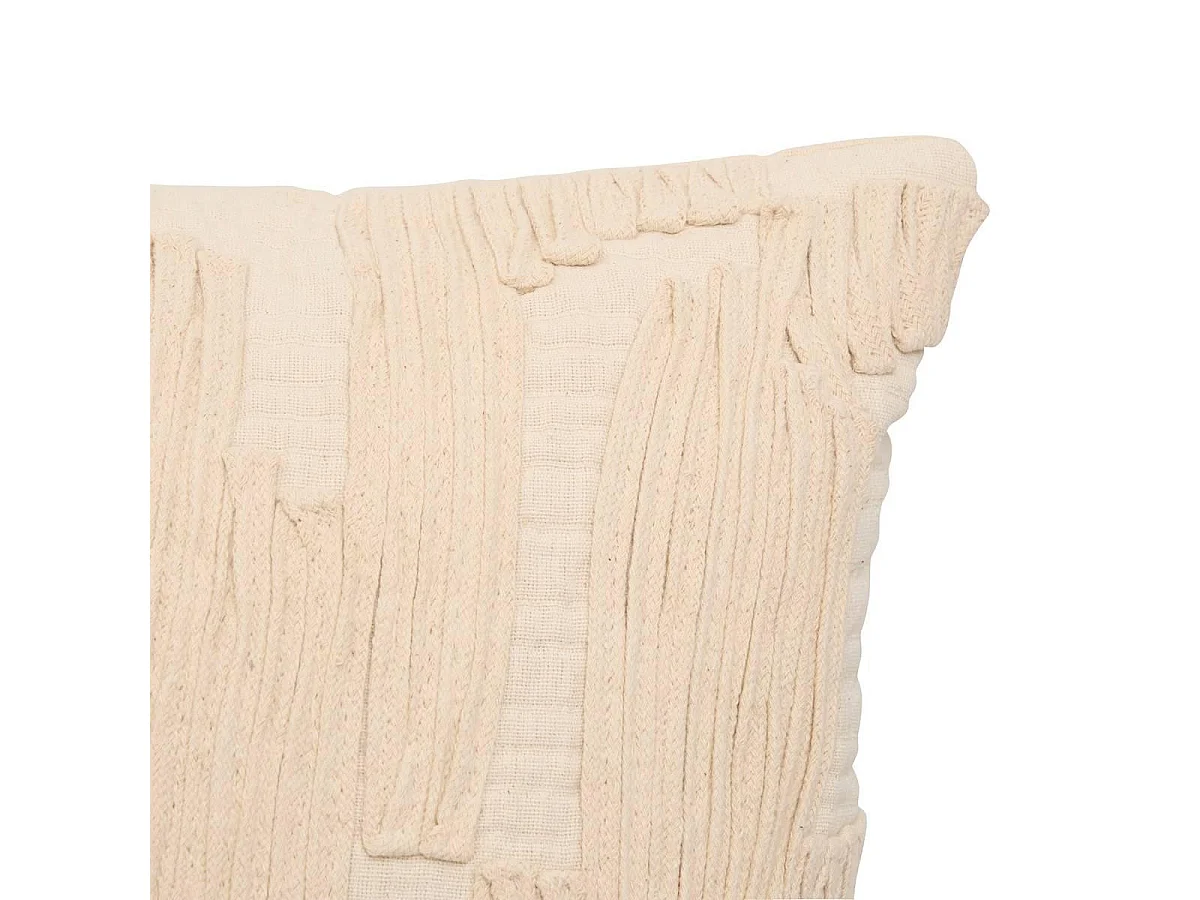 Coussin Déco en Coton "Nyero" 45x45cm Beige