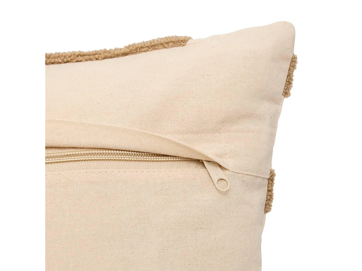 Coussin Déco en Coton "Nyero" 45x45cm Beige