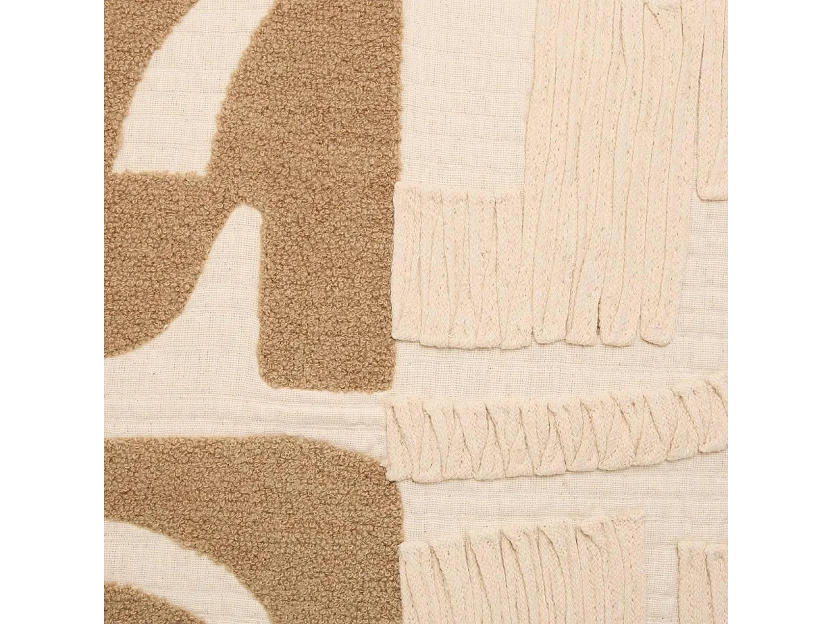 Coussin Déco en Coton "Nyero" 45x45cm Beige