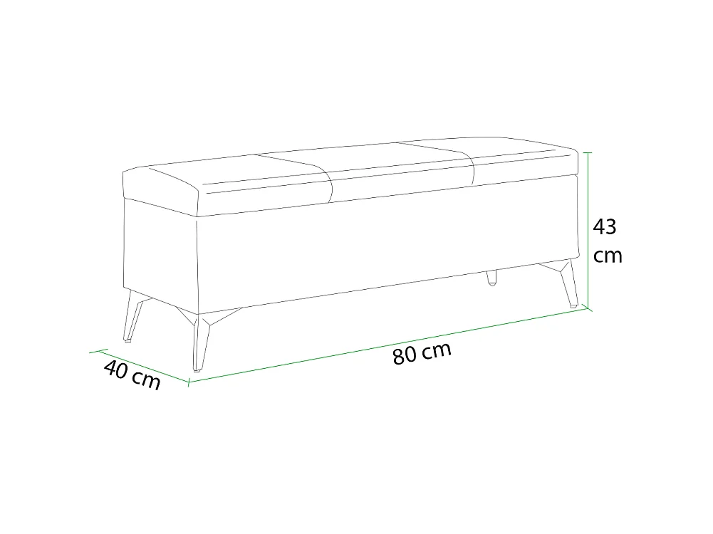 Cassapanca Contenitore Ecopelle Panca Pouf con Piedini in Metallo Grigio Chiaro
