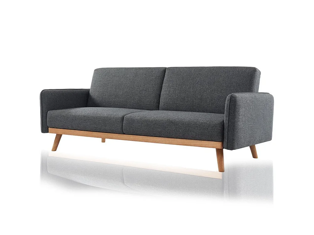 Divano Letto 3 Posti Scandinavo Design Moderno Clik Clak Convertibile Grigio