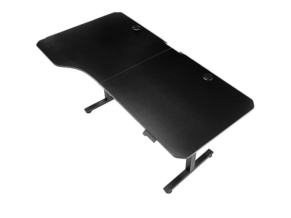 SHALLY DOGAN Scrivania Elettrica Regolabile Altezza 160x75x72-117cm Nero Console di Comando