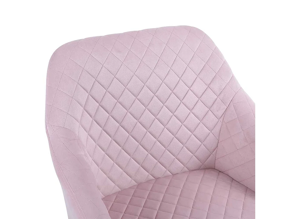 Poltrona Sedia Dondolo Relax Base Slitta Scandinavo Imbottita Design Unic Rosa