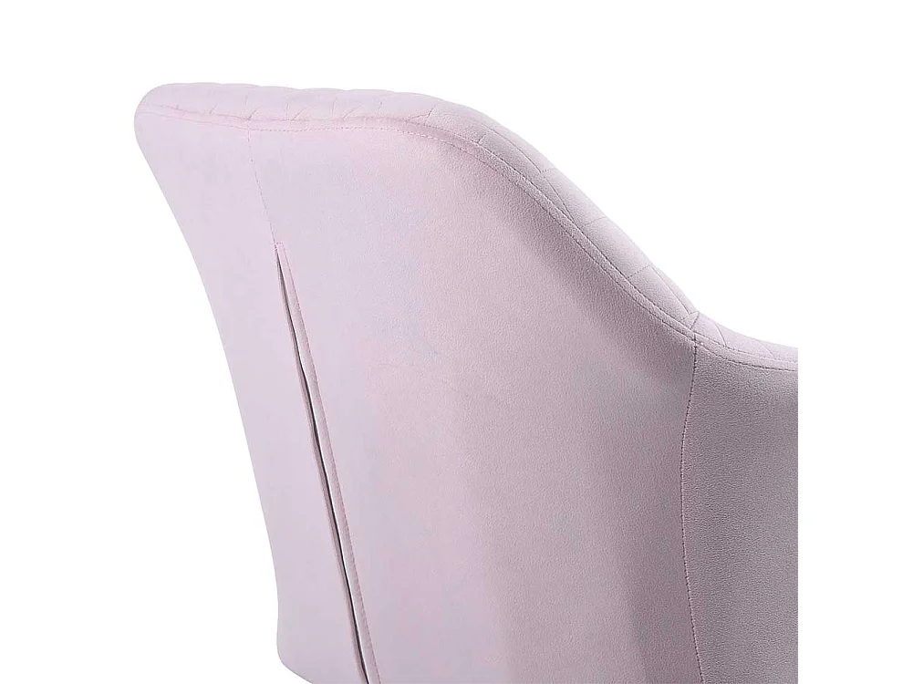 Poltrona Sedia Dondolo Relax Base Slitta Scandinavo Imbottita Design Unic Rosa