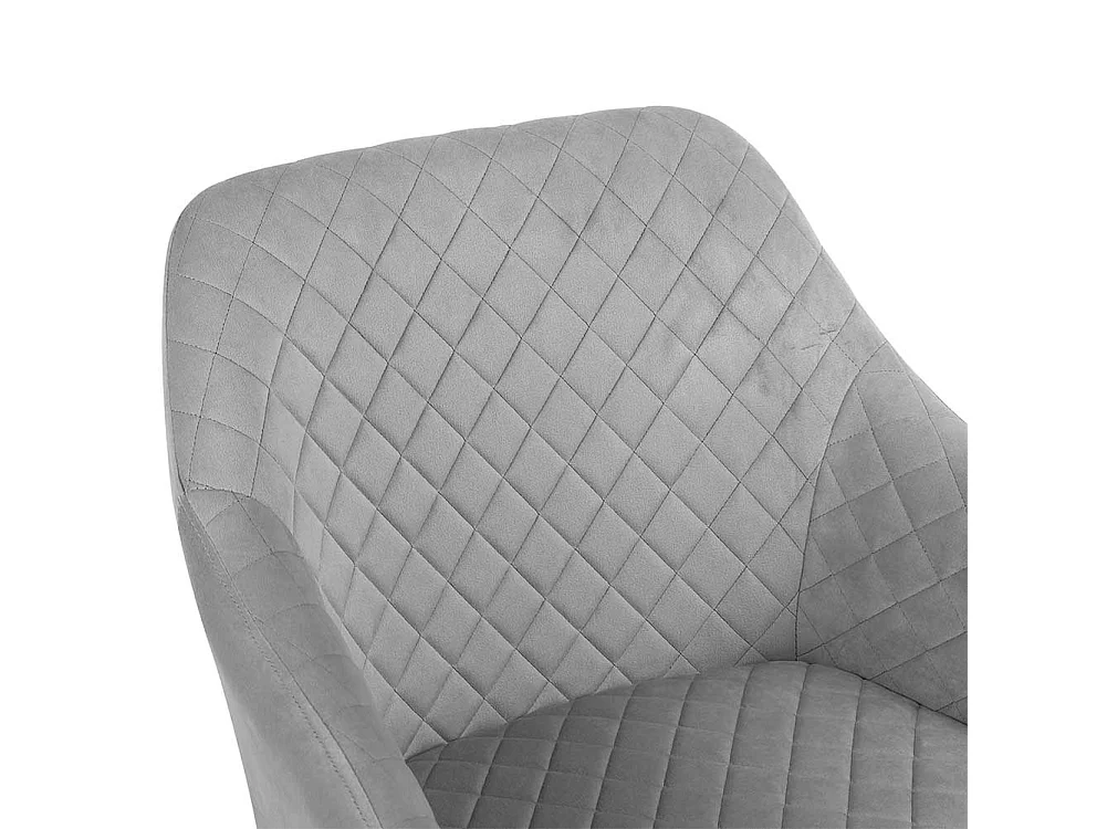Poltrona Sedia Dondolo Relax Base Slitta Scandinavo Imbottita Design Unic Grigio