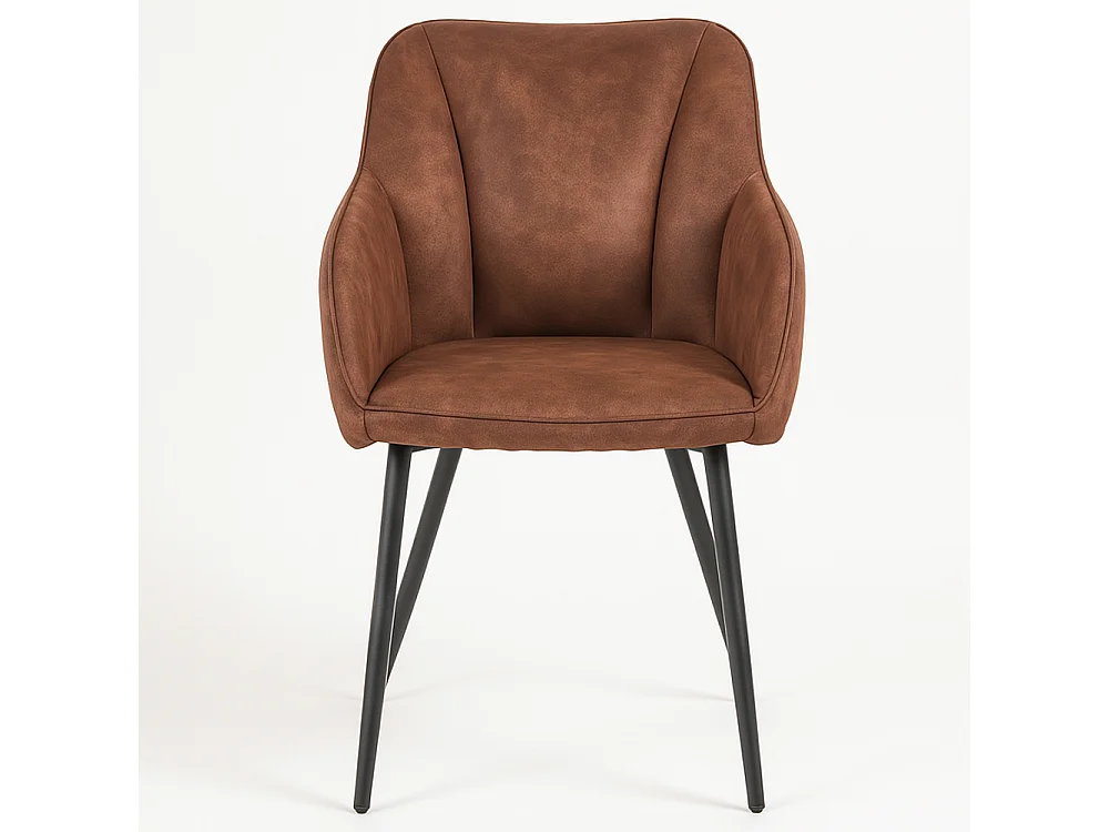 Poltrona Sedia Ergonomica Microfibra Effetto Scamosciato Piedi Metallo 55x50x84cm