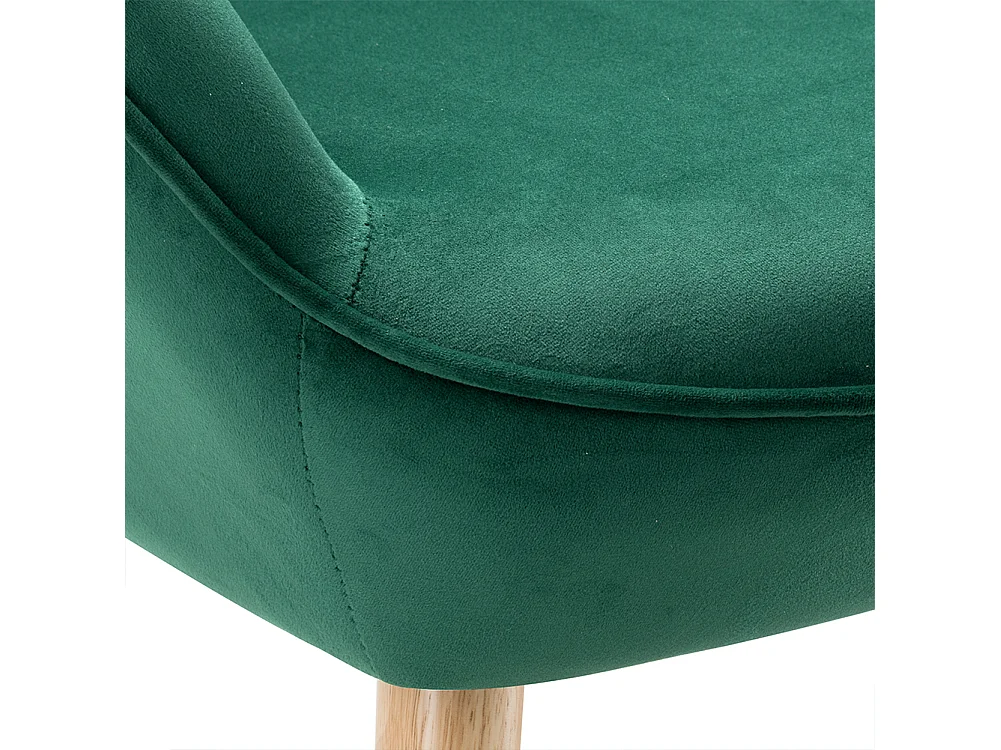 Poltrona con Sgabello da Salotto in Velluto Verde Sedia con Poggiapiedi Moderno