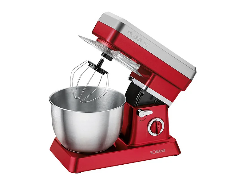 Robot Petrin Multifonction 6.3L 1200W Bomann KM 398 CB Rouge