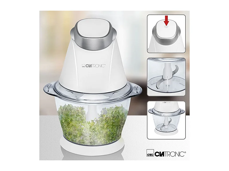 Hachoir et broyeur à glace Clatronic MZ 3579 Blanc