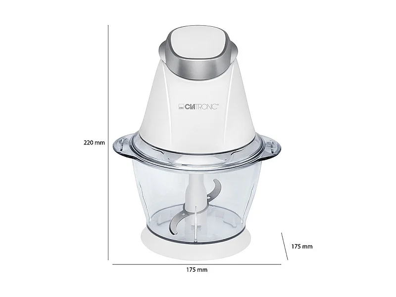 Hachoir et broyeur à glace Clatronic MZ 3579 Blanc