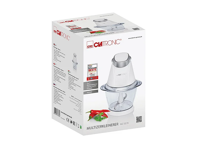 Hachoir et broyeur à glace Clatronic MZ 3579 Blanc